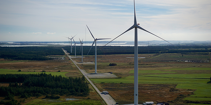 The wind turbines in Østerild